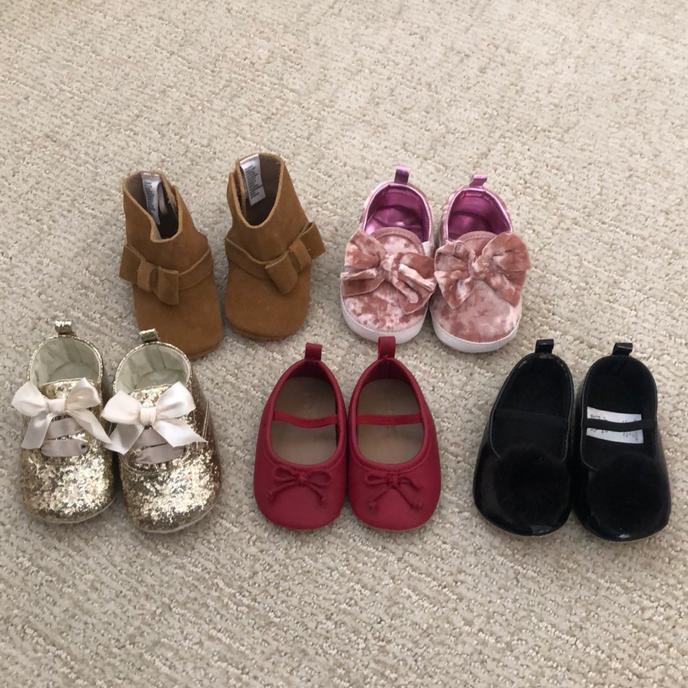 Infant girl shoe bundle all 3-6months!